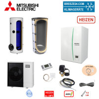 Mitsubishi Electric Set PUD-SHWM80YAA + EHSD-YM9D...