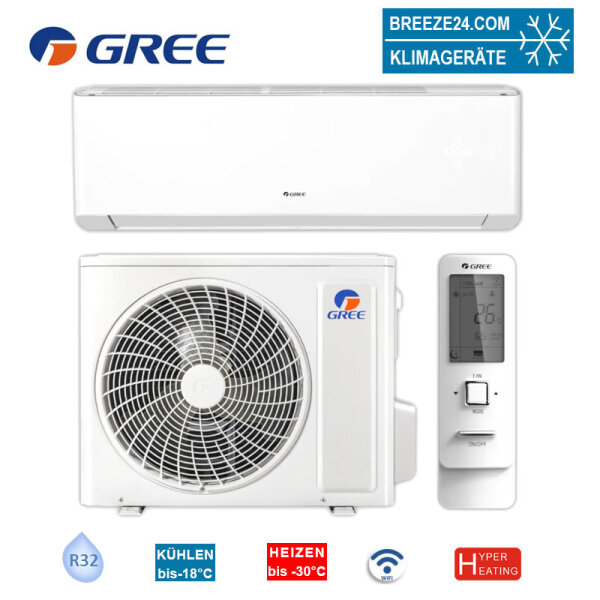 Gree Klimaanlagen Set Amber GWH24YE-S6DBA2 7,0 kW für 1 Raum 70 - 75 m² | WiFi | Hyper Heating | R32