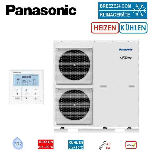 Panasonic Aquarea T-CAP Generation J Monoblock Wärmepumpe WH-MXC09J3E8 | 9.0 kW | R32 | 400 Volt