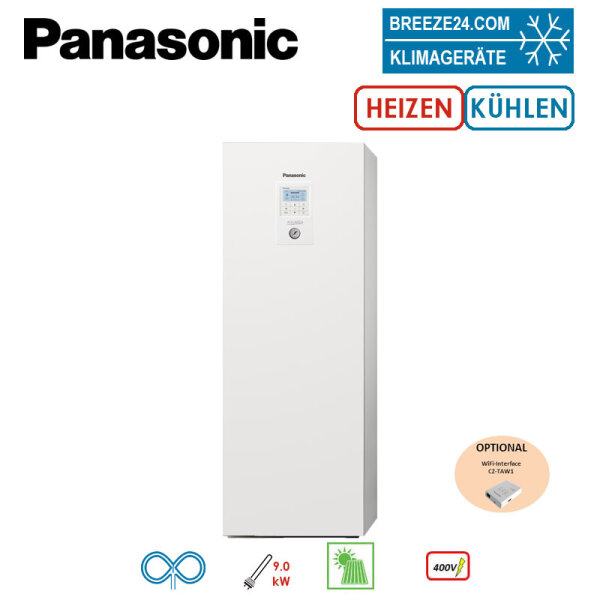 Panasonic Aquarea LT Generation H WH-ADC0916H9E8 Hydromodul + Speicher 185 Liter 9 kW Heizstab 400V