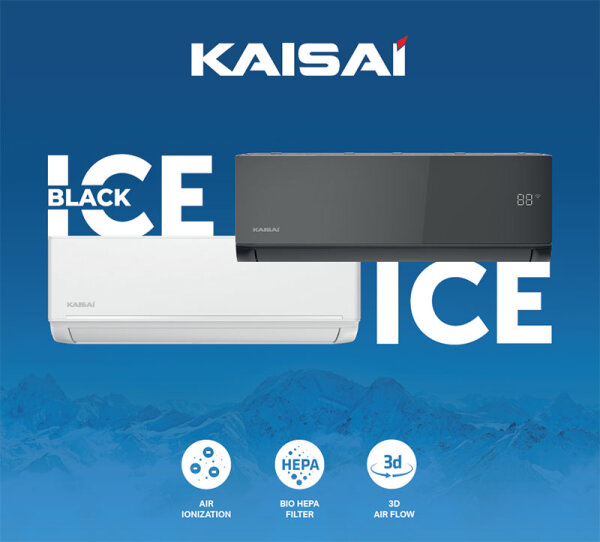 Kaisai Set KLW-09HRH Wandgerät ICE 2,6 kW KLW-09HRHI + KLWB-09HRHO | WiFi | Kühlen | Heizen | R32