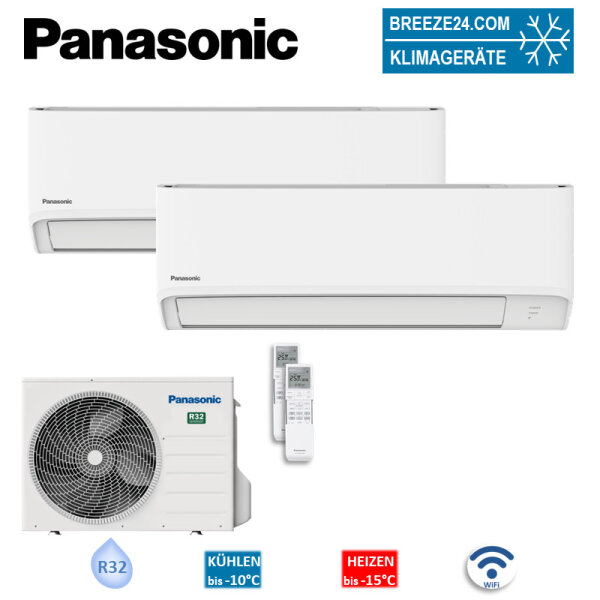 Panasonic Set CS-TZ25WKEW + CS-TZ50WKEW + CU-2Z50TBE Wandgeräte 2,5/5,0 kW -  R32 (Auslaufmodell)