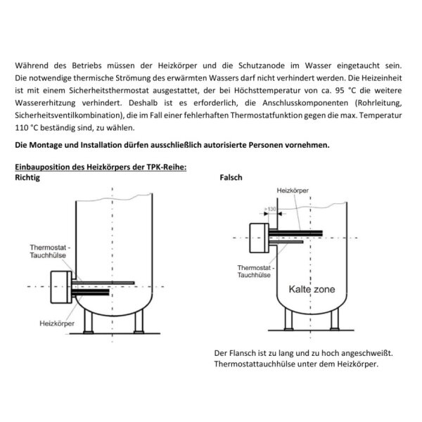 ES/TPK 210-12 Flansch-Heizstab mit gekapselten Keramikheizstäben 3.3 | 5-9 | 6.6 | 9 | 12 kW
