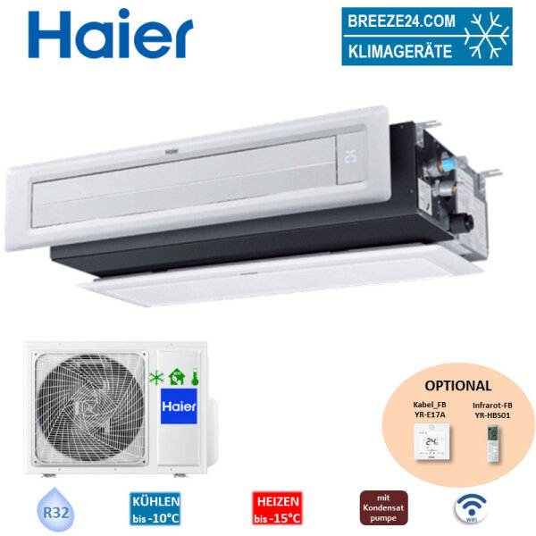 Haier Set AD50S2SS1FA(H) + 1U50S2SJ2FA Kanalgerät mit Blenden-Kit - WiFi | Raumgröße 50 - 55 m² 5,0 kW
