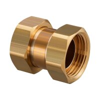 Doppelverschraubung f&uuml;r Verrohrung, beiderseits G1 Zoll