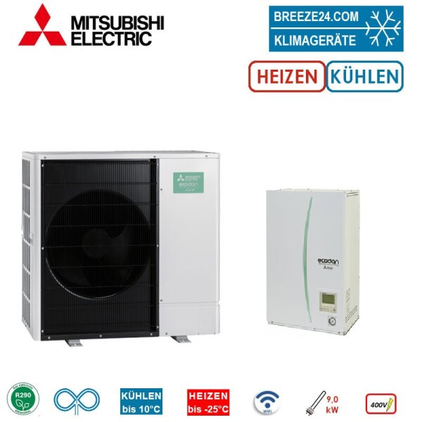 Mitsubishi Electric Wärmepumpen-Set 13.2 Monoblock PUZ-WZ60VAA + ERPX-YM9E Hydromodul | R290 | 400V