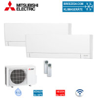 Mitsubishi Electric Set 2 Wandgeräte Kompakt WiFi...
