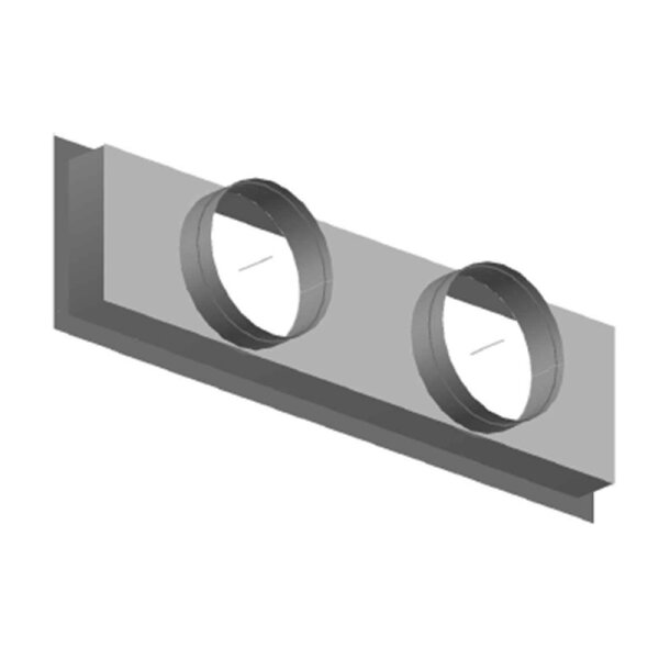 Penka Kanaladapter Abluft für Mitsubishi Electric PEFY-P15-32VMS1-E A_160x660-2xd16.flansch