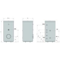ES/STY 400-1WT EDELSTAHL Speicher - Trinkwasserspeicher...