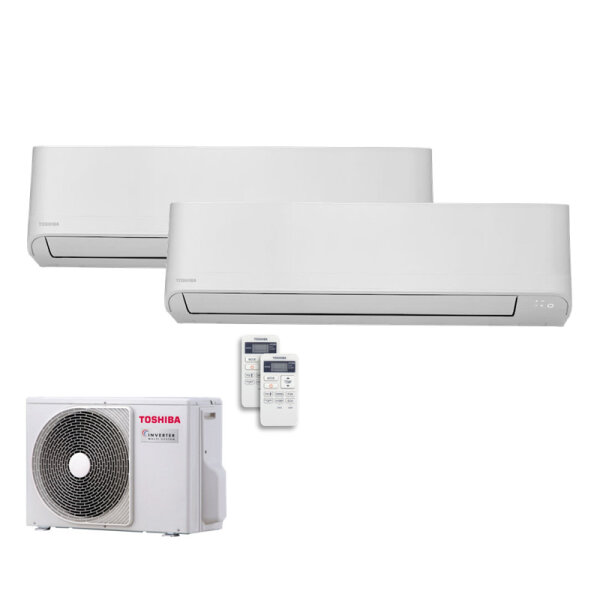 Toshiba Set 2 x RAS-B07J2KVG-E + 2M14U2AVG-E Wandgerät Seiya 2,0 kW R32 Klimaanlage (Auslaufmodell)