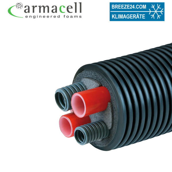 AustroPEX WPP Wärmepumpenrohr-Fernwärmeleitung - Meterware - plus 2 Leerrohre