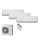 Toshiba Set 3 x RAS-B13J2KVG-E + 3M26U2AVG-E Wandgerät Seiya 3,7 kW R32 Klimaanlage (Auslaufmodell)