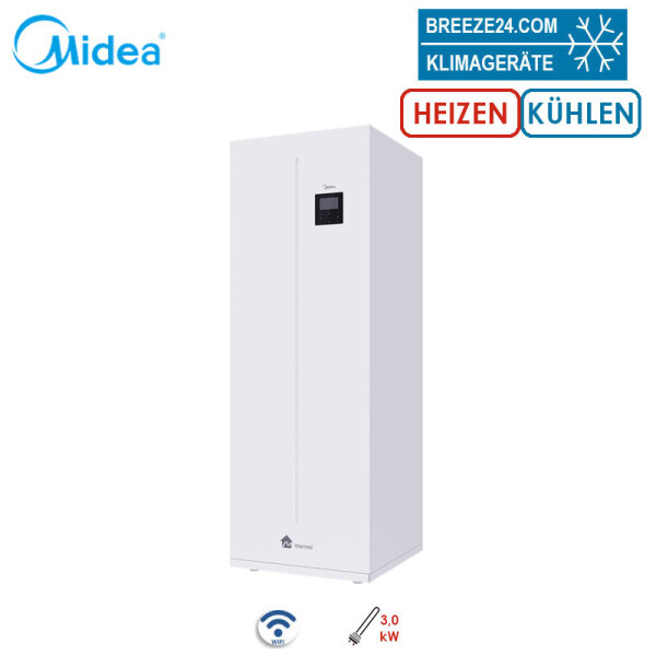 Midea Thermal Arctic HBT-A100/190CD30GN8-B Hydromodul + Speicher 190 L Heizen Kühlen 3 kW Heizstab