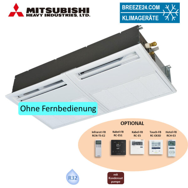 Mitsubishi Heavy FDTS45KXZE3-W 1-Wege-Deckenkassette + Blende TS-PSA-3AW-E- 4,5 kW R32