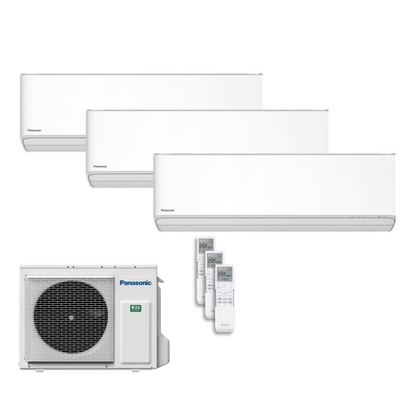 Panasonic Set 3 Wandgeräte CS-Z20ZKEW + 2 x CS-Z25ZKEW + CU-3Z52TBE WiFi 2,0/2,5/2,5 kW - R32