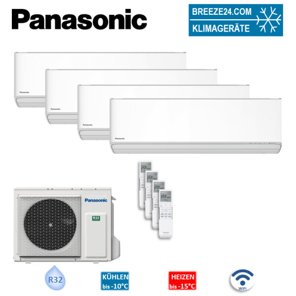 Panasonic Set CS-MZ16ZKE + 2 x CS-Z20ZKEW + CS-Z35ZKEW + CU-4Z68TBE WiFi 1,6/2,0/2,0/3,5 kW