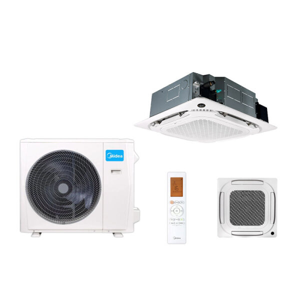 Midea Set 4-Wege-Deckenkasseette MCD1-36FNXD0-ME Blende T-MBQ4-04A1 + MOD30-36HFN8-ME | 10 kW | 400V