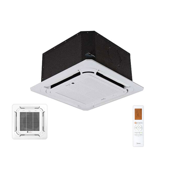 Midea MCA3U-12FNXD0-ME 4-Wege-Deckenkassette mit Blende T-MBQ-03C3 | 3.5 | 3.8 kW | Raum 35 - 40 m²