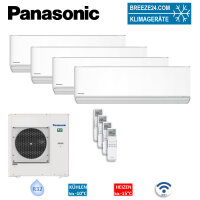Panasonic Set 4 x CS-Z25ZKEW + CU-4Z80TBE Wandger&auml;t...
