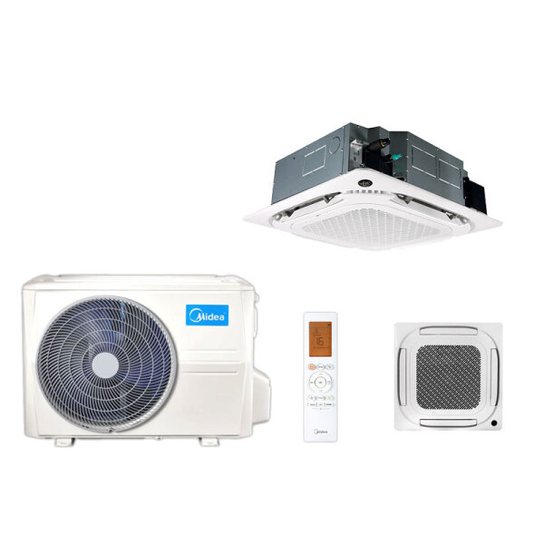 Midea Set 4-Wege-Deckenkasseette MCD1-24FNXD0-ME Blende T-MBQ4-04A1 + MOX430-24HFN8-ME | 7 kW