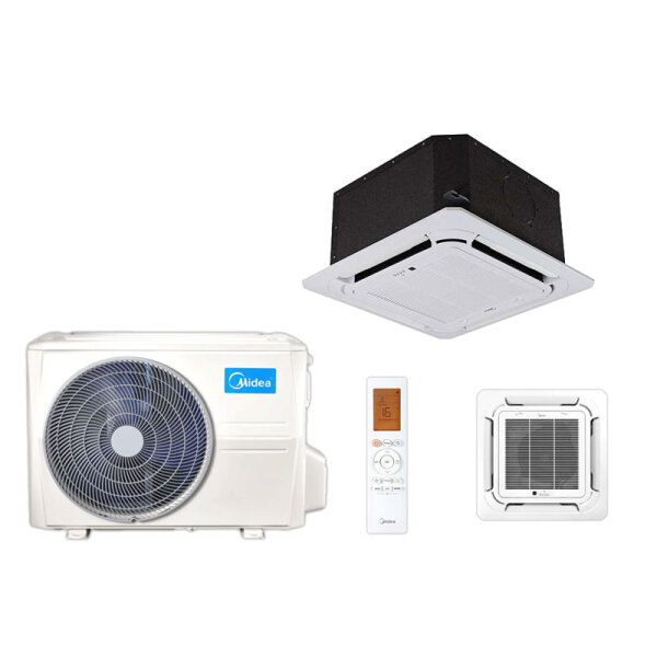 Midea Set 4-Wege-Deckenkasseette MCA3U-12FNXD0-ME Blende T-MBQ-03C3 + MOX230-12HFN8-ME | 3 kW