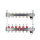 Fußbodenheizungsverteiler aus Edelstahl mit Topmeter für 6 Heizkreise