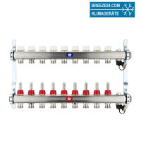 Fußbodenheizungsverteiler aus Edelstahl mit...