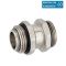 Doppelnippel Messing vernickelt - 1" - drehbar - selbstdichtend