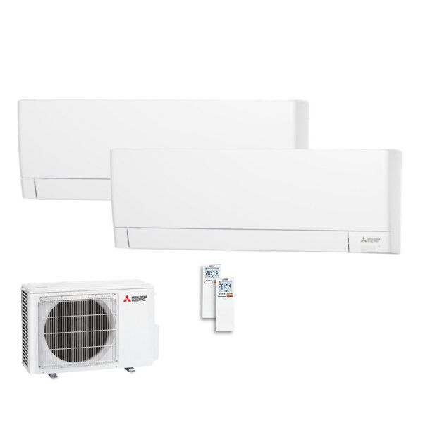 Mitsubishi Electric Set 3 Wandgeräte Kompakt WiFi 1,5/5,0 kW MSZ-AY15VGKP + MSZ-AY50VGKP + MXZ-3F54VF4