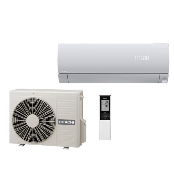 Hitachi Set RAK-25PSES + RAC-25WSE Wandgerät Premium silber 2,5 kW für 1 Raum 25 - 30 m²