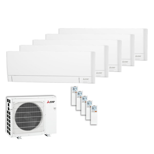 Mitsubishi Electric Set 2 x MSZ-AY15VGKP + MSZ-AY20VGKP + MSZ-AY25VGKP+MSZ-AY50VGKP+MXZ-5F102VF2 WiFi