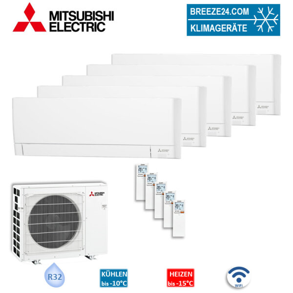 Mitsubishi Electric Set 2 x MSZ-AY15VGKP + 3 x MSZ-AY25VGK + MXZ-5F102VF 1,5/2,5 kW WiFi | R32