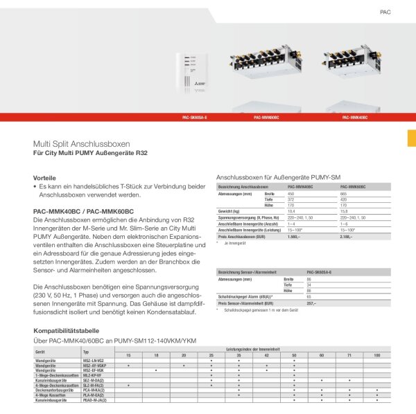 Mitsubishi Electric City Multi VRF Y-Serie PUMY-SM125YKM für bis zu 12 Innengeräte | 14.0 kW | 400 V