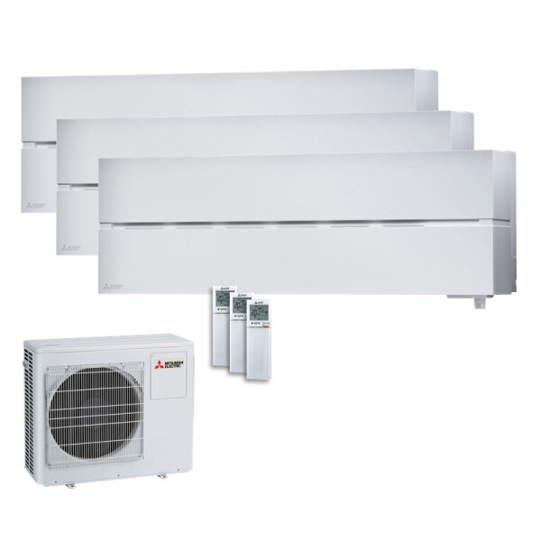 Mitsubishi Electric Set 2 x MSZ-LN18VG2W + MSZ-LN25VG2W + MXZ-3F54VF4 Wandgeräte Diamond 1,8/2,5 kW