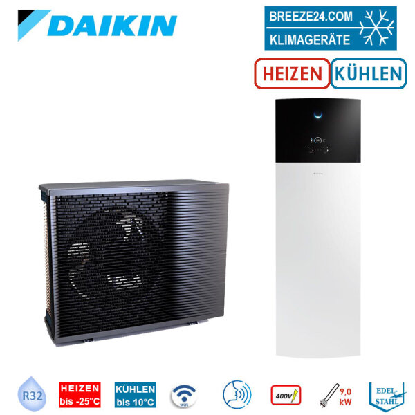 Daikin Altherma 3 R MT Z ERRA08EW1 + ELVZ12S23E9W Hydromodul mit Speicher 230L | 8.0 kW WiFi HS 9kW