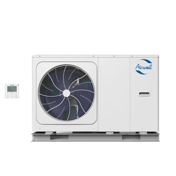 Airwell Kompakt Monoblock Wärmepumpe Wellea AW-WHPMA14-H91 | 14 kW | 12 kW R32 WiFi 3 kW Heizstab