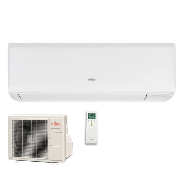 Fujitsu Set ASEH07KLTA + AOEH07KLTA Wandgerät Basic eco 2,0 kW für 1 Raum mit 20 - 25 m² | R32