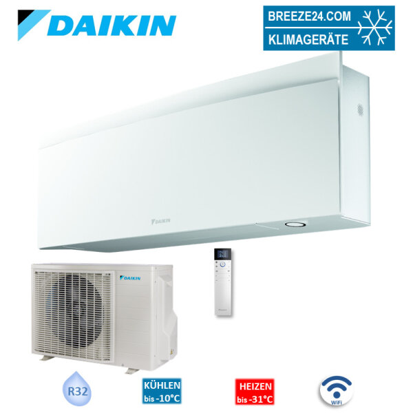 Daikin Set FTXTJ30AW + RXTJ30A Wandgerät Emura 3 Raumgröße 30 - 35 m² Mattweiß 3,0 kW