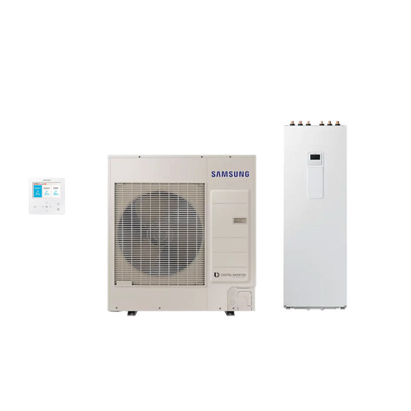 SAMSUNG AE080RXYDGG Luft/Wasser Wärmepumpe + AE260RNWMGG Hydromodul 8 kW | 2 Heizkreise | 260 Liter