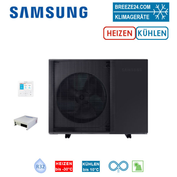 SAMSUNG AE080BXYDEG Luft/Wasser Wärmepumpe + MIM-E03EN 8 kW | Heizen | Kühlen | 2 Heizkreise | R32