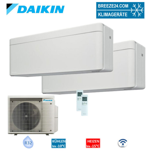 Daikin Set 2 x FTXA20CW + 2MXM50A2V1B(9/8) Wandgeräte Stylish WiFi 2,0 kW  R32 Klimaanlage
