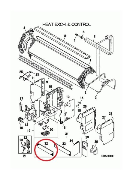 Mitsubishi Heavy Photokatalyse-Filter RKT437A005 für SRK-Wandgeräte | 1 Stück
