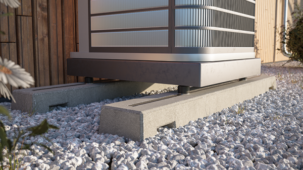 KORTMANN Set Wärmepumpenfundament BASIC L | L 1.470 mm | B 200 mm | H 100 mm