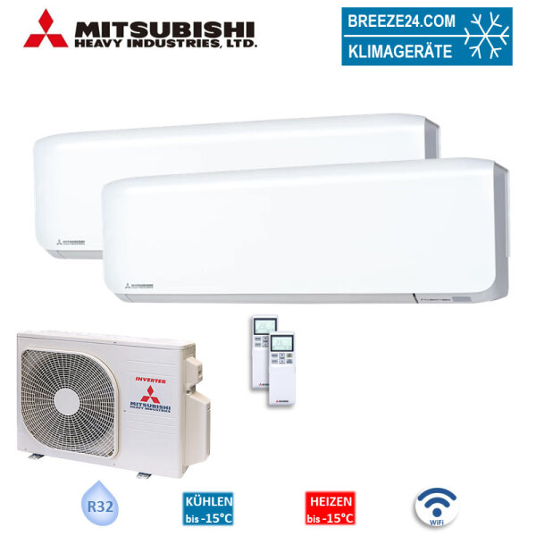 Mitsubishi Heavy Set SRK20ZS-WF + SRK25ZS-WF + SCM40ZS-W Wandgeräte 2,0/2,5 kW WiFi R32