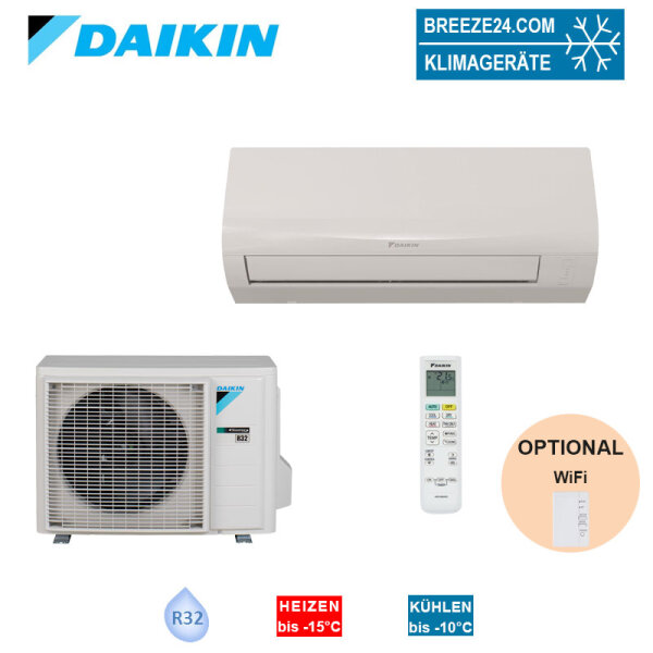Daikin Set Sensira Wandgerät FTXF35F + RXF35F für 1 Raum mit 35 - 40 m² | 3.5 kW | R32