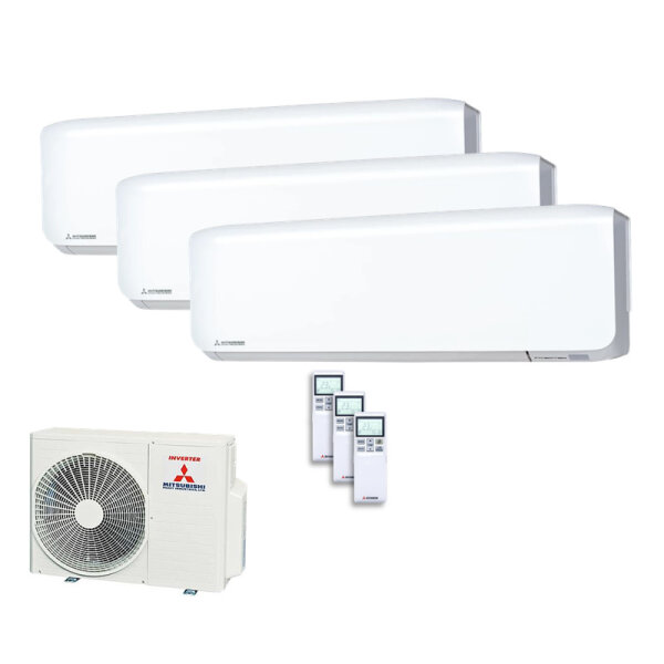 Mitsubishi Heavy Set SRK15ZS-WF + 2 x SRK25ZS-WF + SCM41ZS-W Wandgerät 1,5/2,5 kW