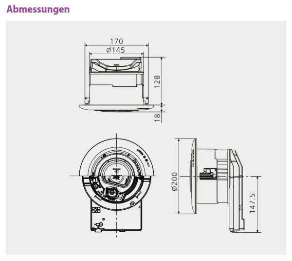 Panasonic FV-15CSD1G nanoe™-Generator als Deckeneinbaugerät zur Verbesserung der Raumluftqualität