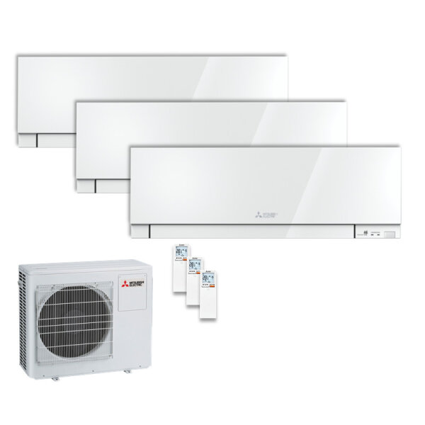 Mitsubishi Electric Set 2 x MSZ-EF18VGKW + MSZ-EF35VGKW + MXZ-3F54VF4 Wandgeräte Premium 1,8/3,5 kW