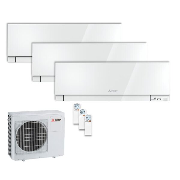 Mitsubishi Electric Set MSZ-EF18VGKW + 2 x MSZ-EF35VGKW + MXZ-3F54VF4 Wandgeräte Premium 1,8/3,5 kW