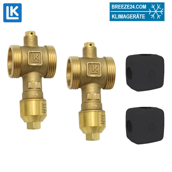 LK Armatur Frostschutzventil 2er Set | 2 x LK 556 mit Isolierung | DN 25 | 1"